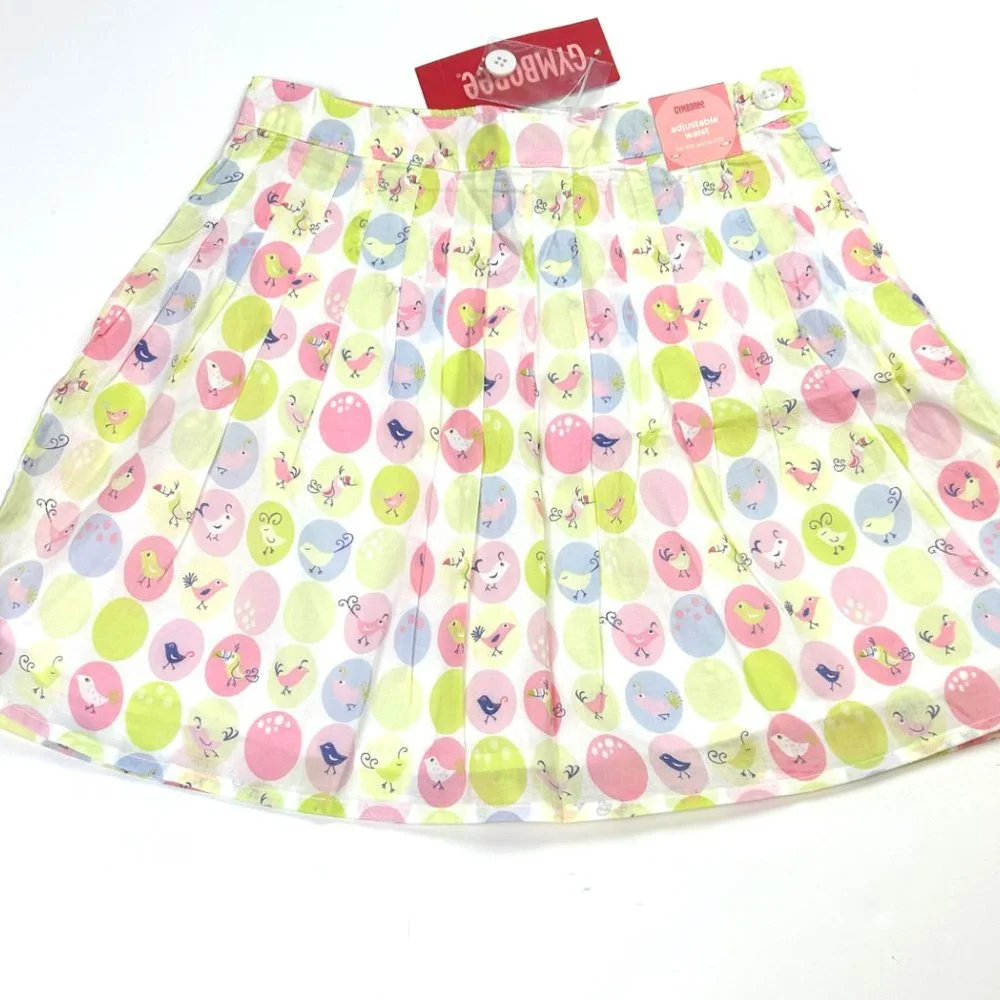 NWT Gymboree Girl Pleated Partridge Skirt & Stripe Collar Partridge Tank Size 6